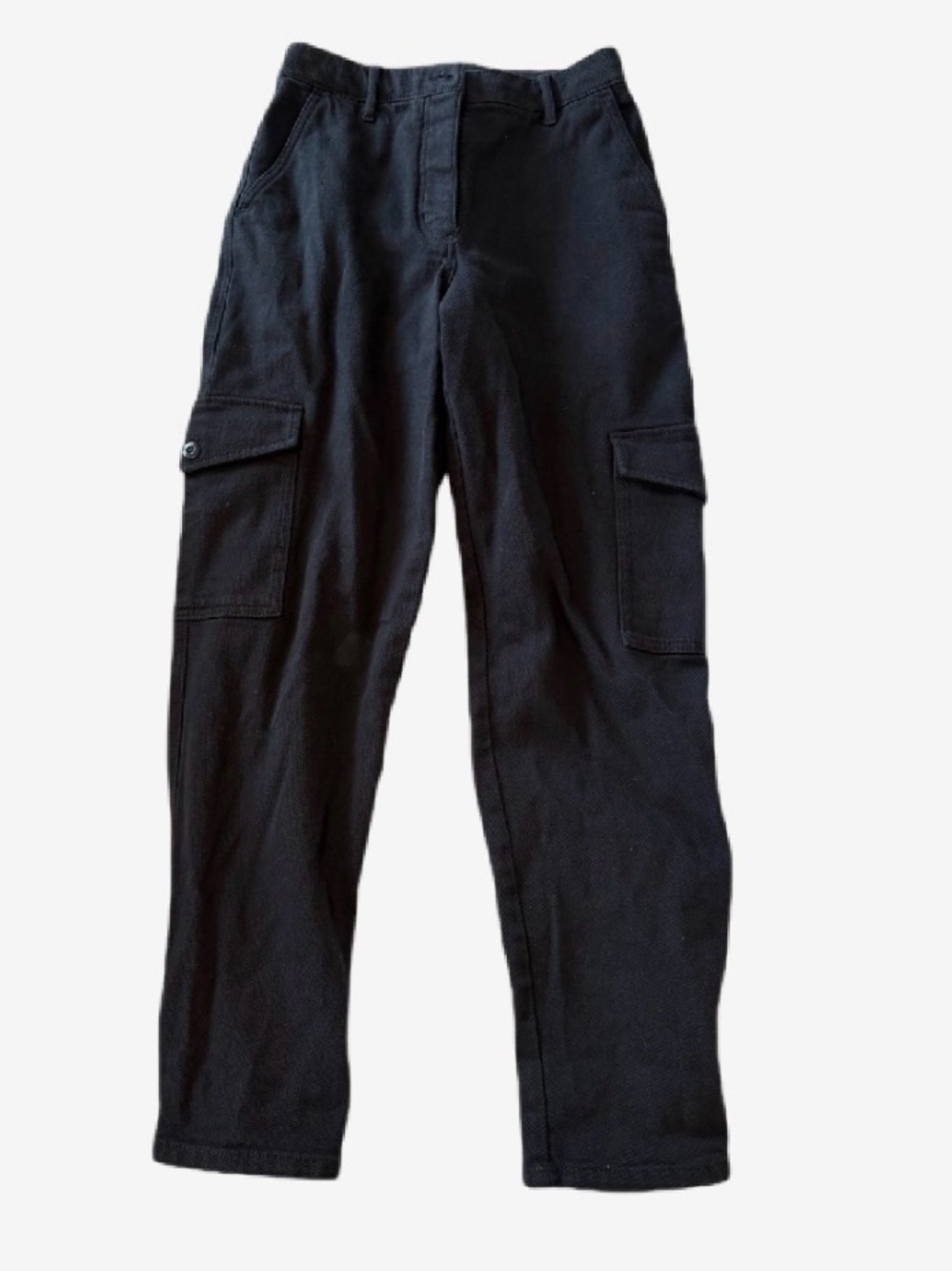 Aritzia Black Denim Cargo Pants - Classic Utility Style